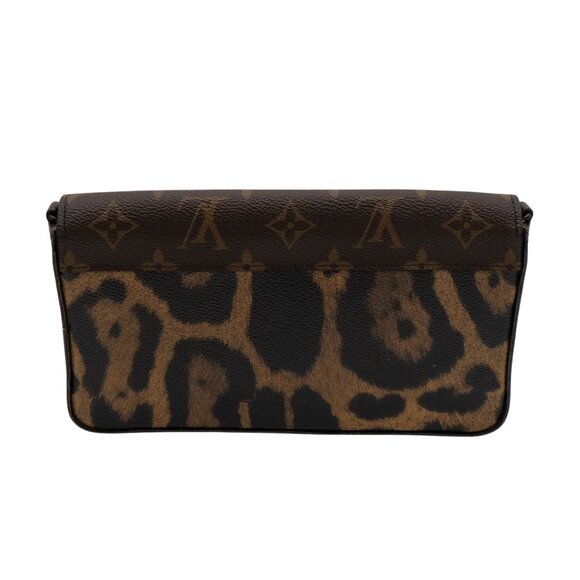 Louis Vuitton Monogram Animal Print Leopard Pochette Felicie With Chain & Insert - Picture 6 of 10